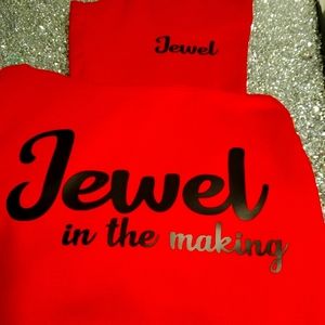 Custom hoodies,sweat suits and tee shirts My brand Jewel in the making.